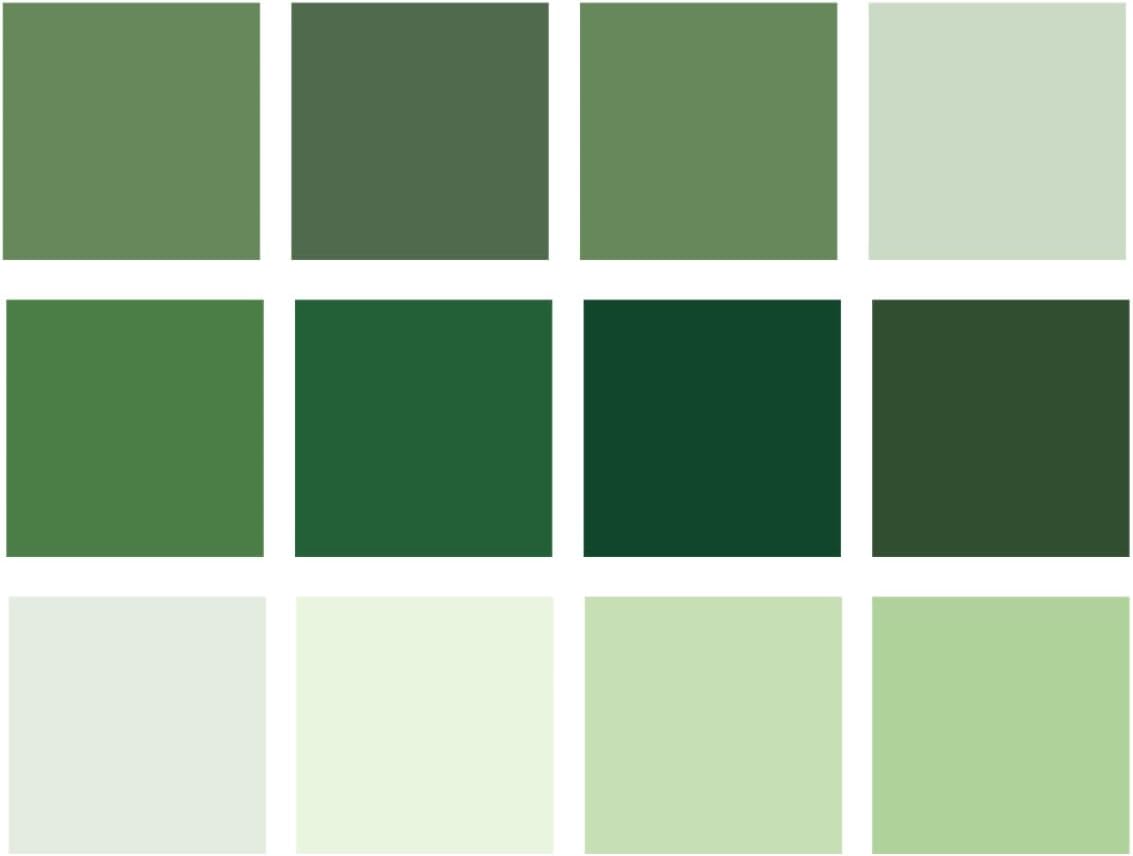 Green Solid Color Scrapbook DIY Paper Set 24 Sheets 30cm Forest Journal Craft Material for Handmade Cardmaking and Decorative Arts Supplies