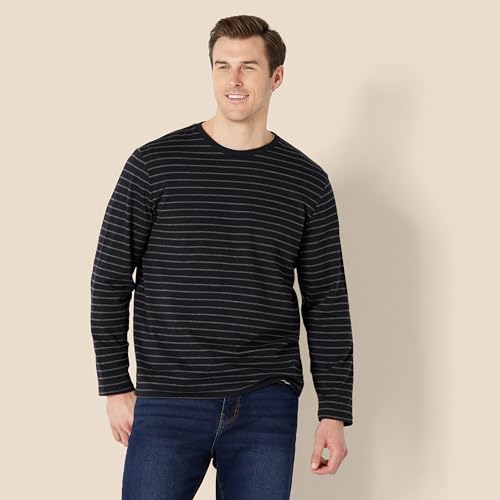 Image of Amazon Essentials Men's Regular-Fit Crewneck Long-Sleeve T-Shirt, Casual Cotton Jersey