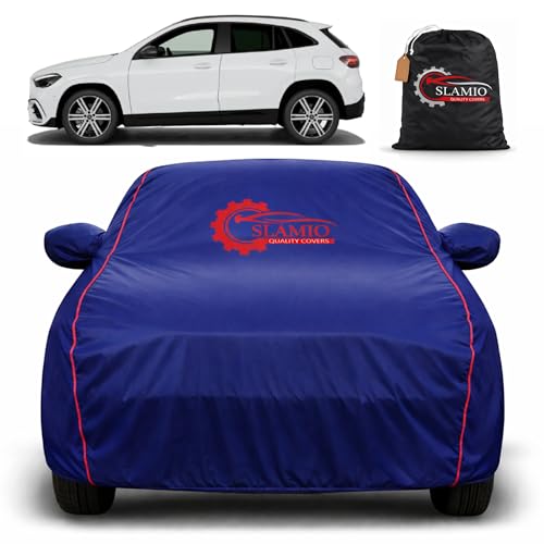 Image of Premium 100% Waterproof Car Cover for Mercedes GLA 200 Model | All-Weather, UV & Dust Protection | Heavy-Duty 3-Layer Fabric | Custom Fit with Mirror & Antenna Pockets | Navy Blue