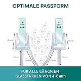 Meisterfaktur Uszczelka prysznicowa 2 x – przedłużony środek hydrofobowy – idealna uszczelka do szklanych drzwi prysznicowych od 4 do 5 mm (4-5 mm (przezroczysta))