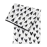 Picture of Bumkins Baby Splat Mat for Under High Chair, Babies Toddlers Eating Mess Mat, Waterproof Reusable Cloth for Arts and Crafts, Playtime Mat for Kids, Floors or Tables, Fabric 42inx42in, Black Hearts