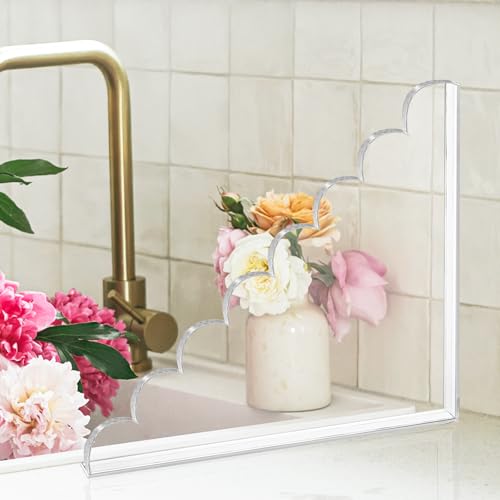 GUBEARE 2 Pack Shower Splash Guard 9.25'' x 9.25'' Large Bathtub Splash Guards Self-Adhesive Waterproof Shower Guards to Keep Water in Shower for Bathtub Tub Sinks Washbasin — view 6