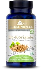Bio-Koriander nach Dr. med. Michalzik - 500 mg reiner Bio-Koriandersamen-Extrakt pro Kapsel - ohne Zusatzstoffe - von BIOTIKON®