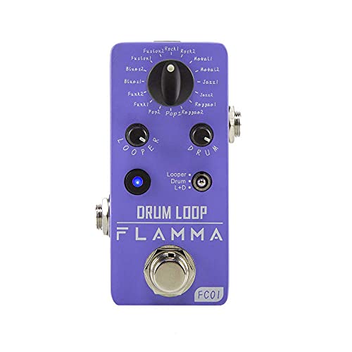 Flamma Fc01 Drum Machine Phrase Loop Pedal 16 Drum Groove 20 Minutes Looper Capacity Tap Tempo #TOP2