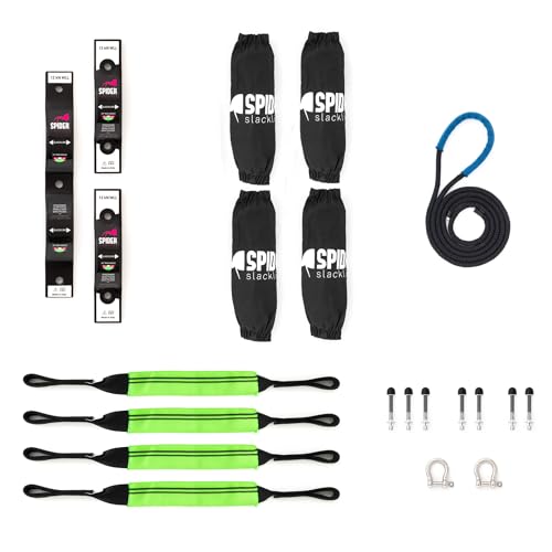 SPIDER SLACKLINE - Slackline Wall Plate - Indoor Kit (1x Double Plate + 2x Single Plate)