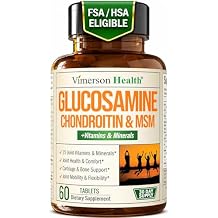 Glucosamine Chondroitin MSM Advanced Joint Supplements for Women and Men w/Multivitamins & Minerals - Glucosamine Sulfate 1000mg, Chondroitin Sulfate & MSM for Cartilage & Joint Support 60 Tabs