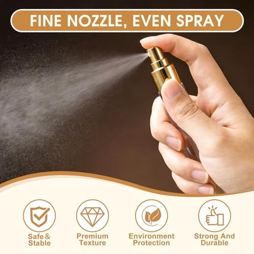 BESNEL Mini Glass Spray Bottle 20pcs 5ml Clear Perfume Spray Bottle Empty - 3