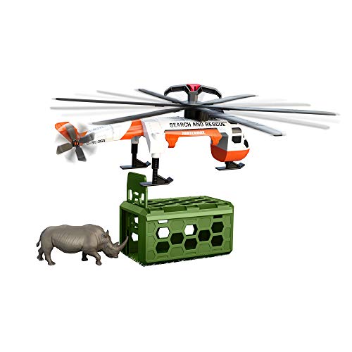 Matchbox Rescue Adventure Set With Vehicle And Animal Figure, Choose Whale Rescue Boat Or Rhino Rescue Helicopter, Both With Animal Figures, Action And Exploration Game For Kids Age 3 And Up #TOP1