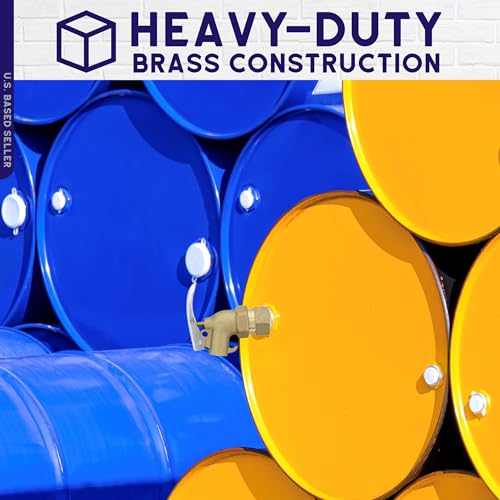 BISupply Torneira de tambor de latão de 9,5 mm - bocal de tambor de torneira de tambor de 55 galões,