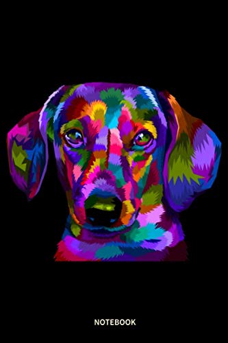 Notebook: Daschund Dog colorful Blank Lined Notebook Diary Journal Gift
