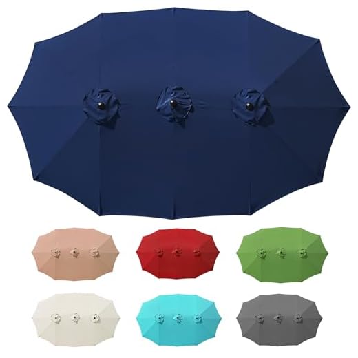 AONETOZ 12 Ribs Patio Umbrella Canopy