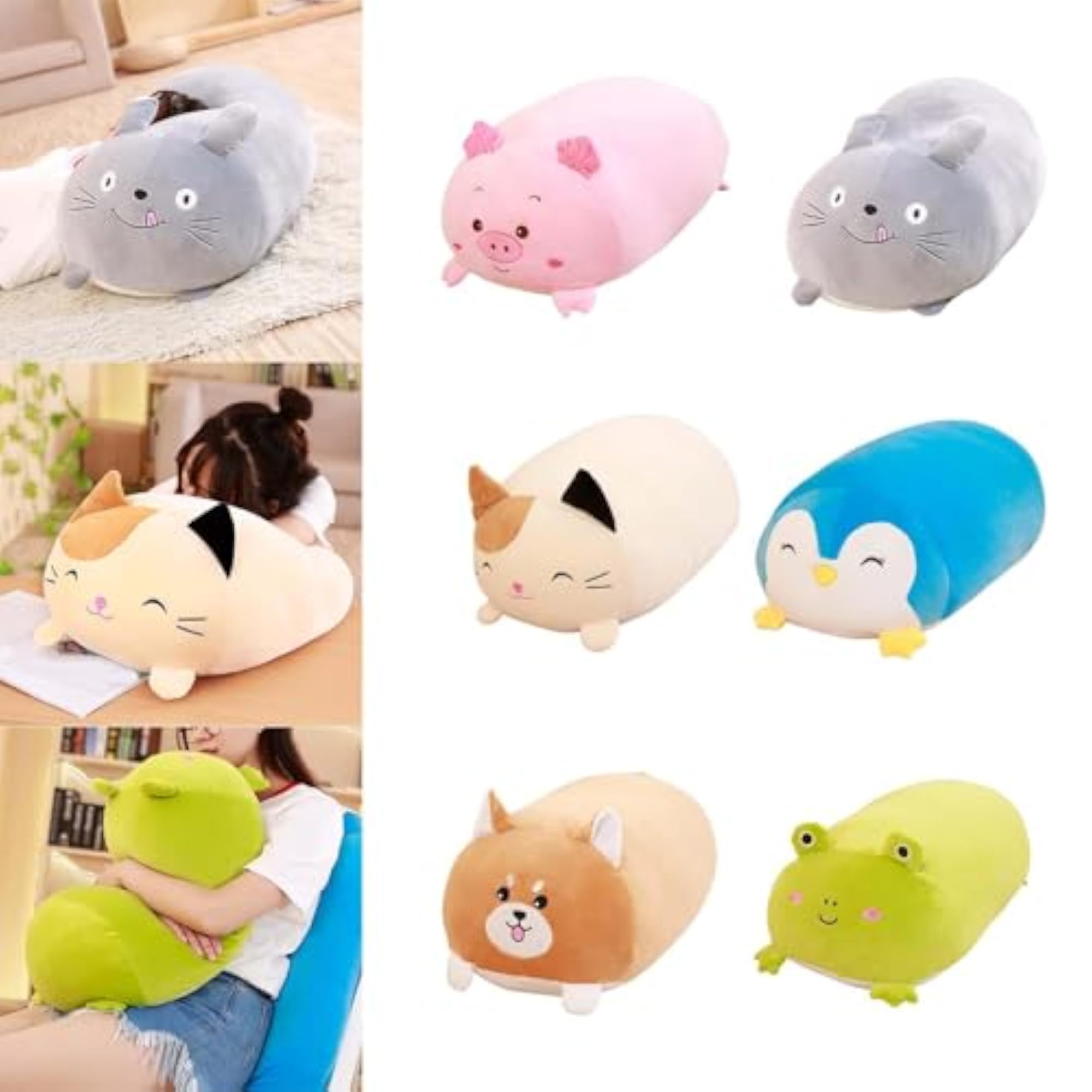 Animal Cartoon Pink Pig Plush Pillow for Home & Desk