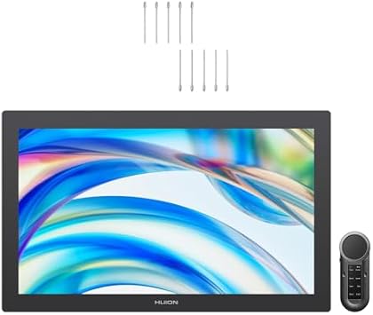 HUION Liquid Tab, Kamvas Pro 24 Gen 3 LCD Tablet, 23.8" 4K UHD Resolution Display, Pen PW600 & PW600S Slim with 16384 Levels of Pen Pressure Detection, Left Hand Device, Includes 10 Refills PN06F