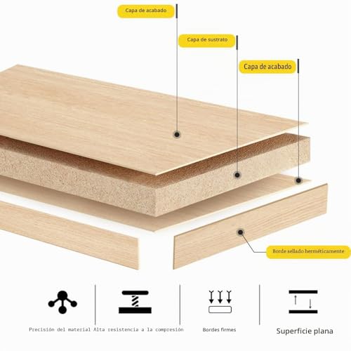 Miniatura 5 de Hggzeg Estantería Organizadora De Escritorio, Estantería De Escritorio De Madera De 2 Niveles, Estantería Multiusos Para Almacenamiento En Casa, Oficina, Escuela Color Blanco Tronco