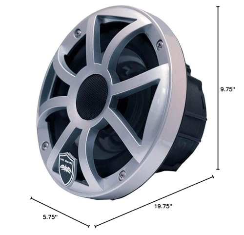 Image of Wet Sounds | REVO 8-XSS | High Output Component Style 8 inch Marine Coaxial Speaker with RGB Backlighting and Open Faced Silver Grille