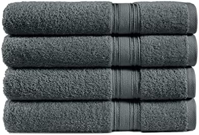 5 Piece Beige Bath Towel Set, 100% Combed Cotton Towels, Shower Towel, 600 GSM Luxury Bath Towels, Plush and Absorbent Bathroom Towel Set, (1 Bath Towel 2 Hand Towels 2 Washcloths) - Beige
