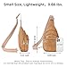 BOSTANTEN Small Sling Bag for Women Leather Crossbody Bags Fanny Pack Chest Bag for Travel, Camel Brown
