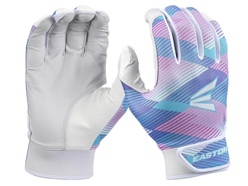 Easton | MOXIE Youth Batting Gloves | White/Pink | Youth Medium