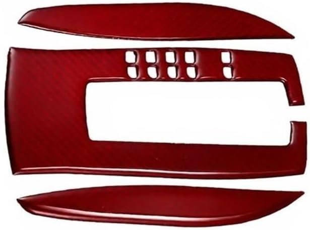 1 Set Car Gear Shift Box Trim Carbon Fiber Pattern Compatible for Chevrolet Camaro 2017-2019 Carbon Fiber Car Interior Trim