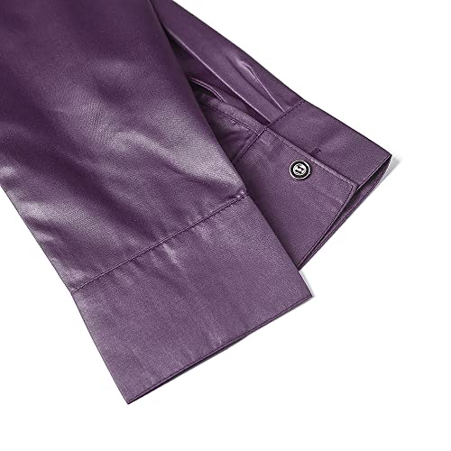 HD African Outfit for Men Embroidery Purple Bubu Formal Agbada Dress 2XL by HD - Used condition - Image 5