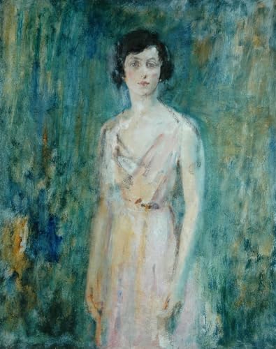 Impression d'art Ambrose McEvoy Dame en robe rose sur toile haut de gamme