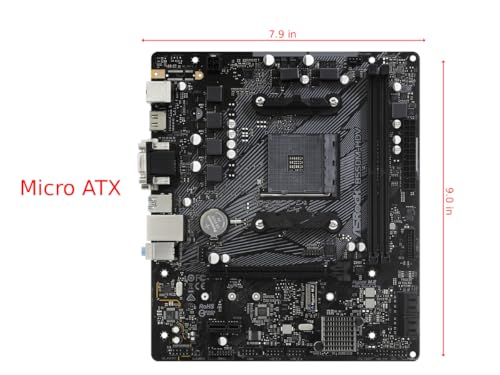 Image of ASRock B550M-HDV Socket AM4 Micro-ATX Motherboard, Supports AMD Ryzen 5000 /4000 /3000 Series Processors, DDR4 4733+(OC), PCIe 4.0, Gigabit LAN