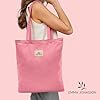 Emma Jonasson Tote Bag Femme - Sac Tissu avec Fermeture éclair et Poche intérieure - Sac en Toile Femme - Aestetic Coton Bag - Canvas Sac Tote Bag - sac de course - sac cabas #4