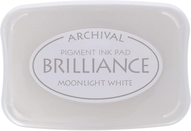 Tsukineko Brilliance Ink Pad, Moonlight White,BIP80