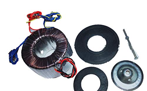 Image of Electronic work Toroidal Transformer 45-0-45 10 Ampere with 12-0-12 with 0-12 3 Ampere for Mosfet Audio Amplifier Board Pure Copper with nut Bolt and Rubber