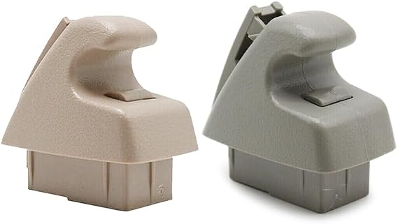 beler 2Pcs Grey Sun Visor Support Clip Holder Bracket Hook Retainer 13293394 15824912 Fit for GM Cadillac