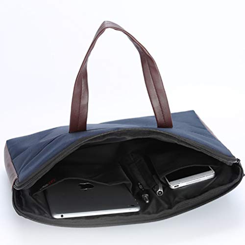 Pasta masculina com zíper A4 personalizada para negócios, bolsa para documentos de alta capacidade,