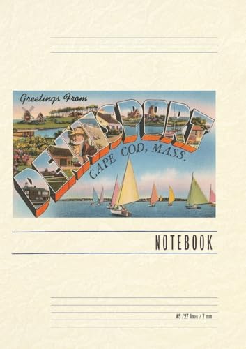 Vintage Lined Notebook Greetings from Dennisport, Mass.