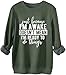 Pifnxtamy Just Because I'm Awake Doesn't Mean I'm Ready To Do Things Sweatshirt Fleece Pullover Funny Saying Shirts Army Green