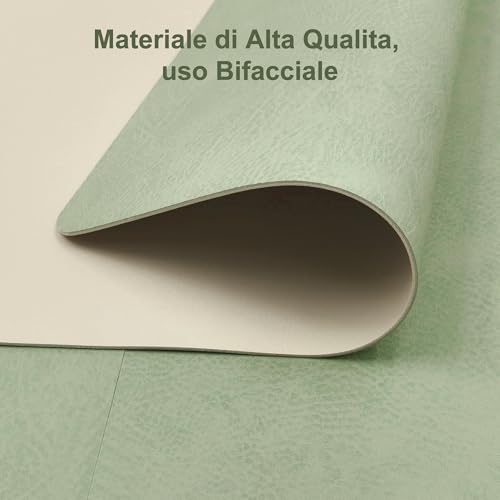 KitchenBoss Tovagliette Americane Lavabili e Sottobicchieri: Tovagliette Colazione Bifacciale Antiscivolo Resistenti, Set di 6 Tovaglietta con Rettangolare 43x30cm - Immagine 2