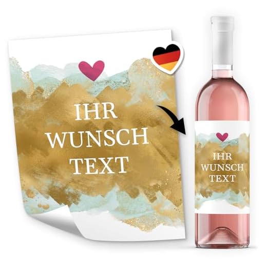 8 Flaschenetiketten selbstklebend mit Text personalisiert - Etikett Gold-Look - Flaschen Aufkleber für Wein oder Sekt 5 8 Flaschenetiketten selbstklebend mit Text personalisiert - Etikett Herz Modern 2 - Flaschen Aufkleber für Wein oder Sekt