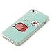 Iphone SE 5S Case YCMCOVER Sleepy Cat Hamburger Blue Hard Back Cover TPU Soft Bumper