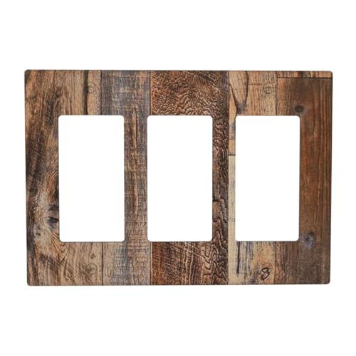 Brown Wood Rustic Farmhouse Vintage Light Switch Cover Decorative