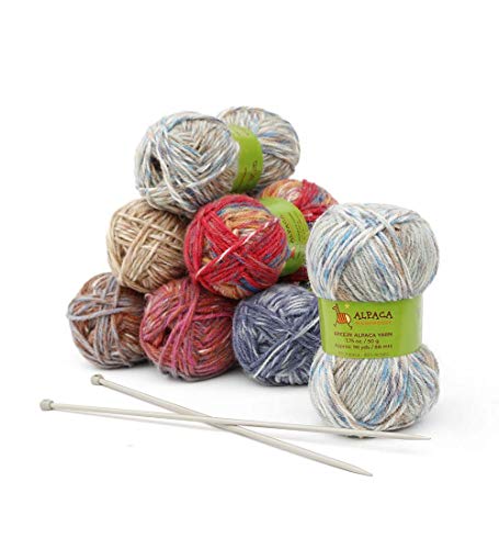 Blend Alpaca Yarn Wool Set Of 3 Skeins Worsted Weight - Heavenly Soft And Perfect For Knitting And Crocheting (Soft Gray, Worsted) #TOP6