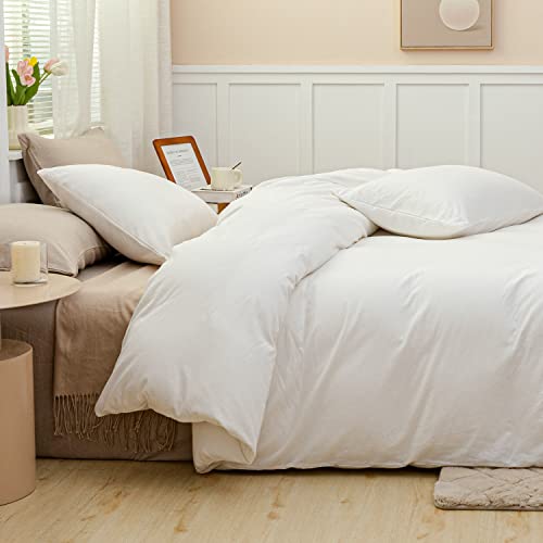 JELLYMONI 100% Washed Cotton Duvet Cover Set #TOP17