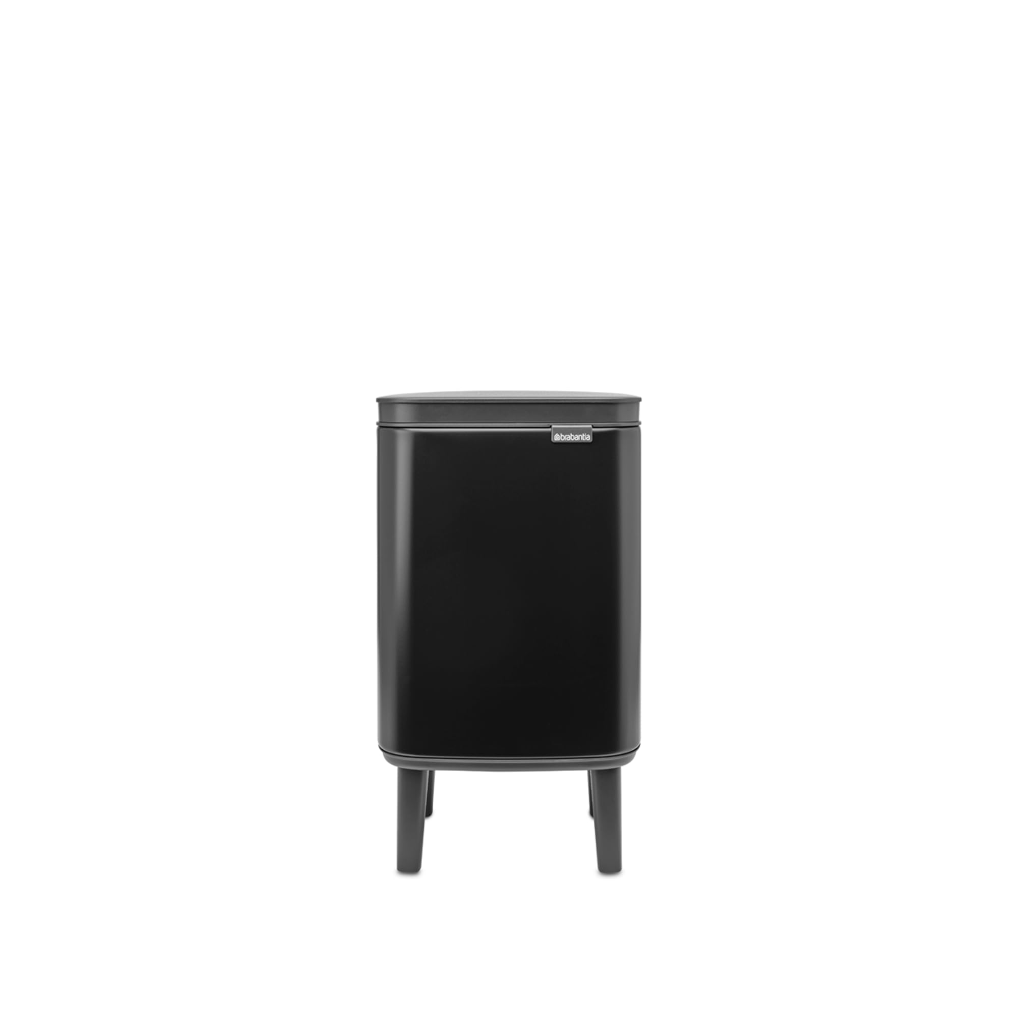 Bo Waste Bin Hi 4L with Soft Close Lid, Removable Inner Bucket, and Transport Grip – Ideal for Bathroom, Bedroom, and Home Office – Matt Black