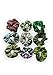 Handmade Multicolored Assorted Print Elastic Hair Tie Scrunchie Variety Set of 9