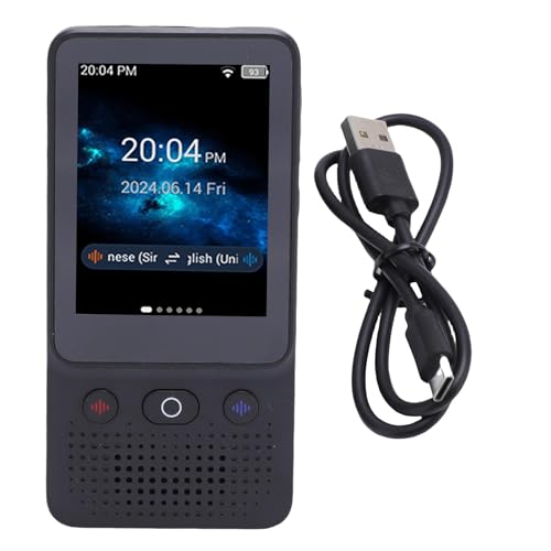 138-Language Smart Voice Translator, Real-Time Two-Way Translation with 3 Touchscreen & Offline Mode, 1000mAh Battery for Travel/Business