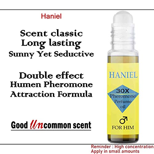 Haniel Pheromone Perfume Oil For Men Luxury And Power Classic Cologne Scent,Enhance Attracttion Formula, Intoxicating,Sunny Yet Seductive,For Manly Temperament,Roll On Easy Carry #TOP2