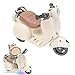 TARSHYRY Electric Doll Scooter, Mini Rotating Scooter Vehicle with Music Lights, for Dolls Action Figures Desktop Decor (Beige)