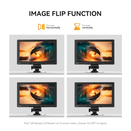 Eyoyo 10 Inch Monitor, 1024X600 Small Hdmi Monitor, Hdmi Vga Av Monitor With Remote Control & Speaker, Portable Display For Gaming Raspi Pc Dvd Car #TOP2