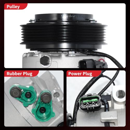 PHOBOOS A/C compressor with Clutch Compatible with Hyundai Elantra 2011-2013, Elantra Coupe 2013, L4 1.8L, with Automatic Temperature Control Only, with 3-Pin Connector, Fast Cooling, Ref.CO-29330C by PHOBOOS - Used condition - Image 9