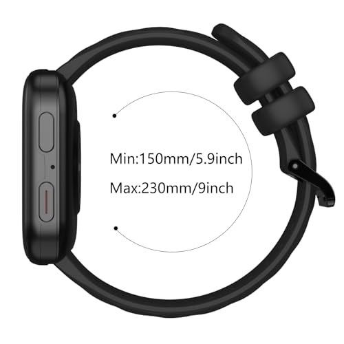 MorePro HM57 22mm Replacement Band, Classic Wrist Strap, Adjustable & Durable Sport Replacement for HM57 Fitness Trackers, Silicone Black by MorePro - Image 4