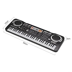 Clavier piano 61 touches pour débutant/professionnel multifonction électronique avec câble USB et fonction d'enregistrement et de lecture – Image 7