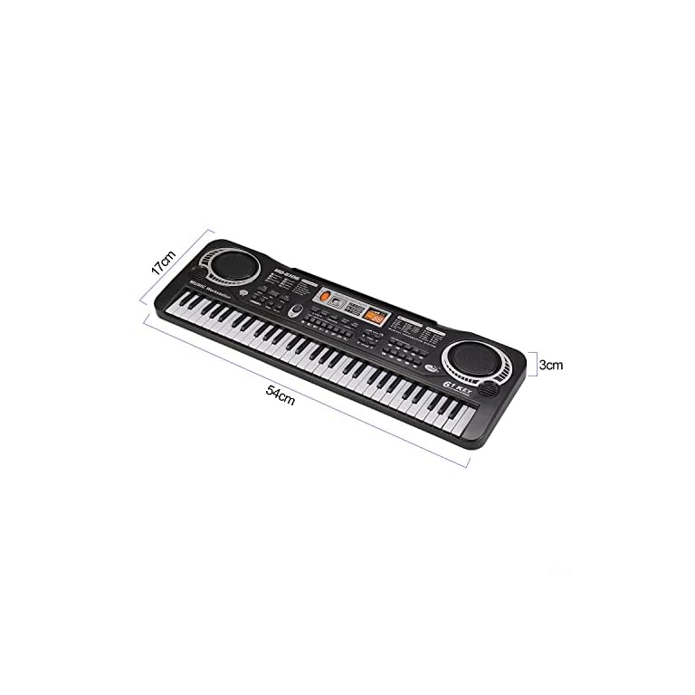 Clavier Piano 61 Touches Portable Avec Microphone | Piano électronique Pour Débutants Et Enfants