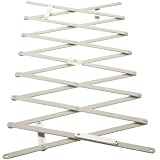 Toyvian Acciaio Accessorio e Forbice Carbonio, Struttura Stendino, Asta Stendibiancheria Allungabile, Argento, 1 Lato, per Parete Balcone Casa